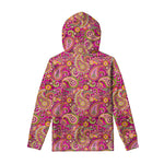 Retro Paisley Pattern Print Pullover Hoodie