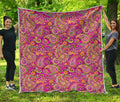 Retro Paisley Pattern Print Quilt