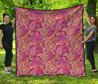 Retro Paisley Pattern Print Quilt