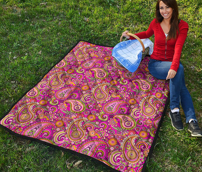 Retro Paisley Pattern Print Quilt