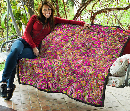 Retro Paisley Pattern Print Quilt