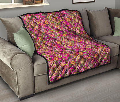 Retro Paisley Pattern Print Quilt
