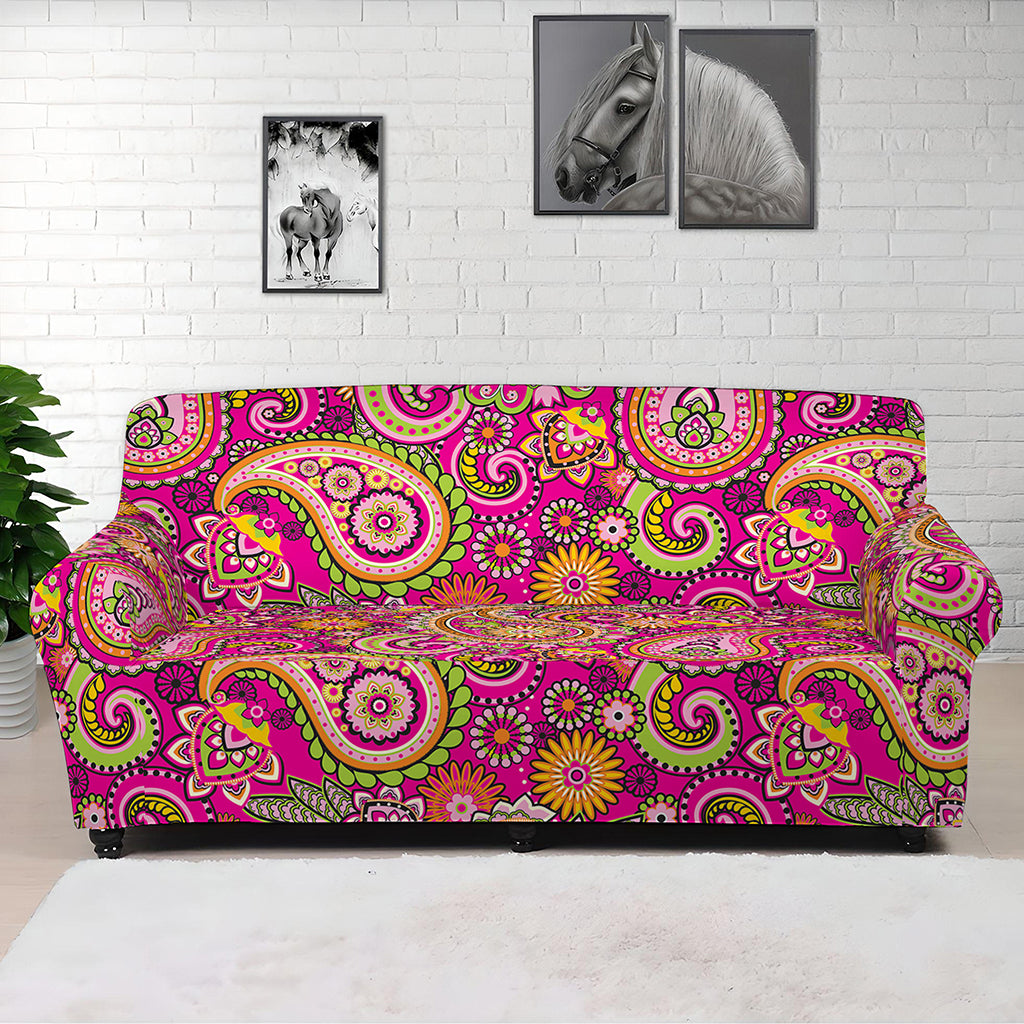 Retro Paisley Pattern Print Sofa Cover