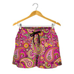 Retro Paisley Pattern Print Women's Shorts