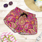 Retro Paisley Pattern Print Women's Shorts