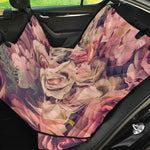 Retro Pink Roses Floral Print Pet Car Back Seat Cover