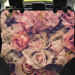 Retro Pink Roses Floral Print Pet Car Back Seat Cover