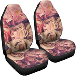Retro Pink Roses Floral Print Universal Fit Car Seat Covers