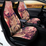 Retro Pink Roses Floral Print Universal Fit Car Seat Covers