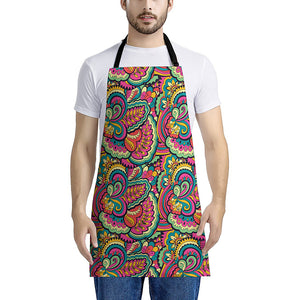 Retro Psychedelic Hippie Pattern Print Apron