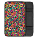 Retro Psychedelic Hippie Pattern Print Car Center Console Cover