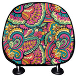 Retro Psychedelic Hippie Pattern Print Car Headrest Covers