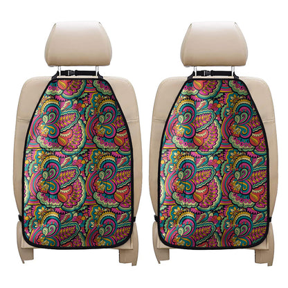 Retro Psychedelic Hippie Pattern Print Car Seat Organizers