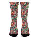 Retro Psychedelic Hippie Pattern Print Crew Socks