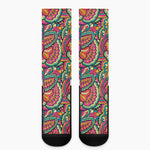 Retro Psychedelic Hippie Pattern Print Crew Socks