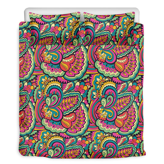 Retro Psychedelic Hippie Pattern Print Duvet Cover Bedding Set