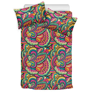 Retro Psychedelic Hippie Pattern Print Duvet Cover Bedding Set