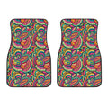Retro Psychedelic Hippie Pattern Print Front Car Floor Mats