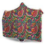 Retro Psychedelic Hippie Pattern Print Hooded Blanket