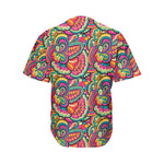 Retro Psychedelic Hippie Pattern Print Men's Baseball Jersey