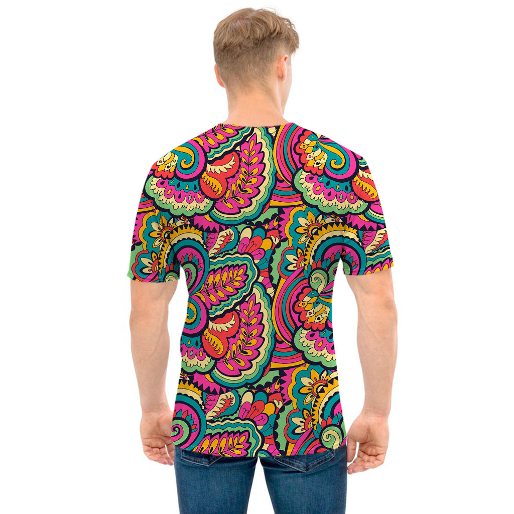 Retro Psychedelic Hippie Pattern Print Men's T-Shirt