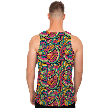 Retro Psychedelic Hippie Pattern Print Men's Tank Top