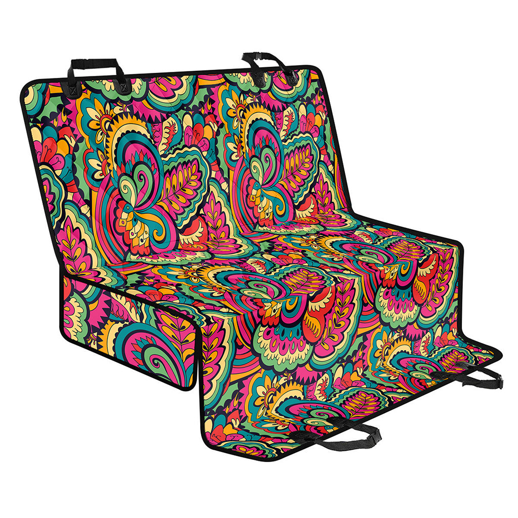 Retro Psychedelic Hippie Pattern Print Pet Car Back Seat Cover