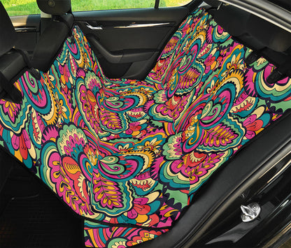 Retro Psychedelic Hippie Pattern Print Pet Car Back Seat Cover