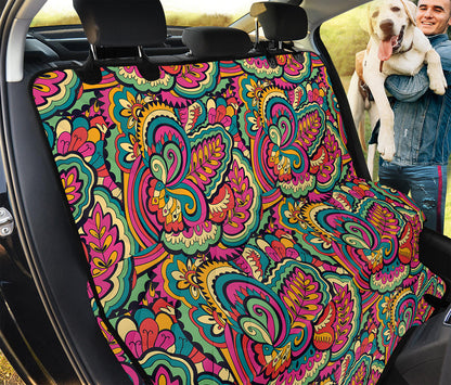 Retro Psychedelic Hippie Pattern Print Pet Car Back Seat Cover