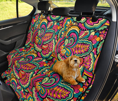 Retro Psychedelic Hippie Pattern Print Pet Car Back Seat Cover