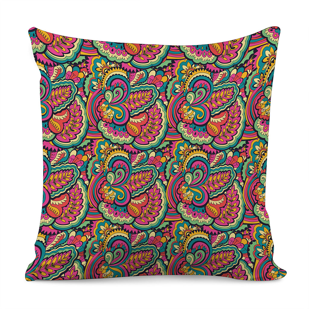 Retro Psychedelic Hippie Pattern Print Pillow Cover