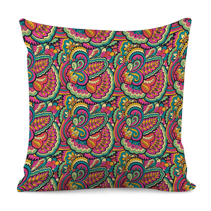 Retro Psychedelic Hippie Pattern Print Pillow Cover