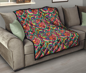 Retro Psychedelic Hippie Pattern Print Quilt