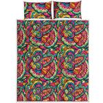 Retro Psychedelic Hippie Pattern Print Quilt Bed Set