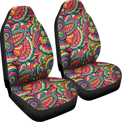 Retro Psychedelic Hippie Pattern Print Universal Fit Car Seat Covers