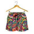 Retro Psychedelic Hippie Pattern Print Women's Shorts