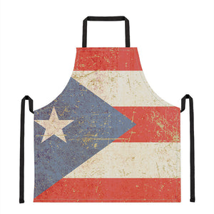 Retro Puerto Rican Flag Print Apron