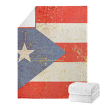 Retro Puerto Rican Flag Print Blanket