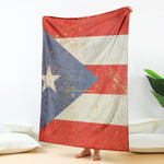 Retro Puerto Rican Flag Print Blanket