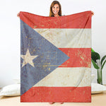 Retro Puerto Rican Flag Print Blanket