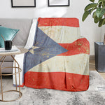 Retro Puerto Rican Flag Print Blanket
