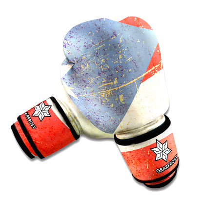 Retro Puerto Rican Flag Print Boxing Gloves