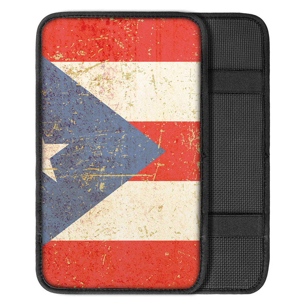 Retro Puerto Rican Flag Print Car Center Console Cover