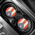 Retro Puerto Rican Flag Print Car Coasters