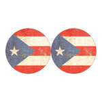 Retro Puerto Rican Flag Print Car Coasters