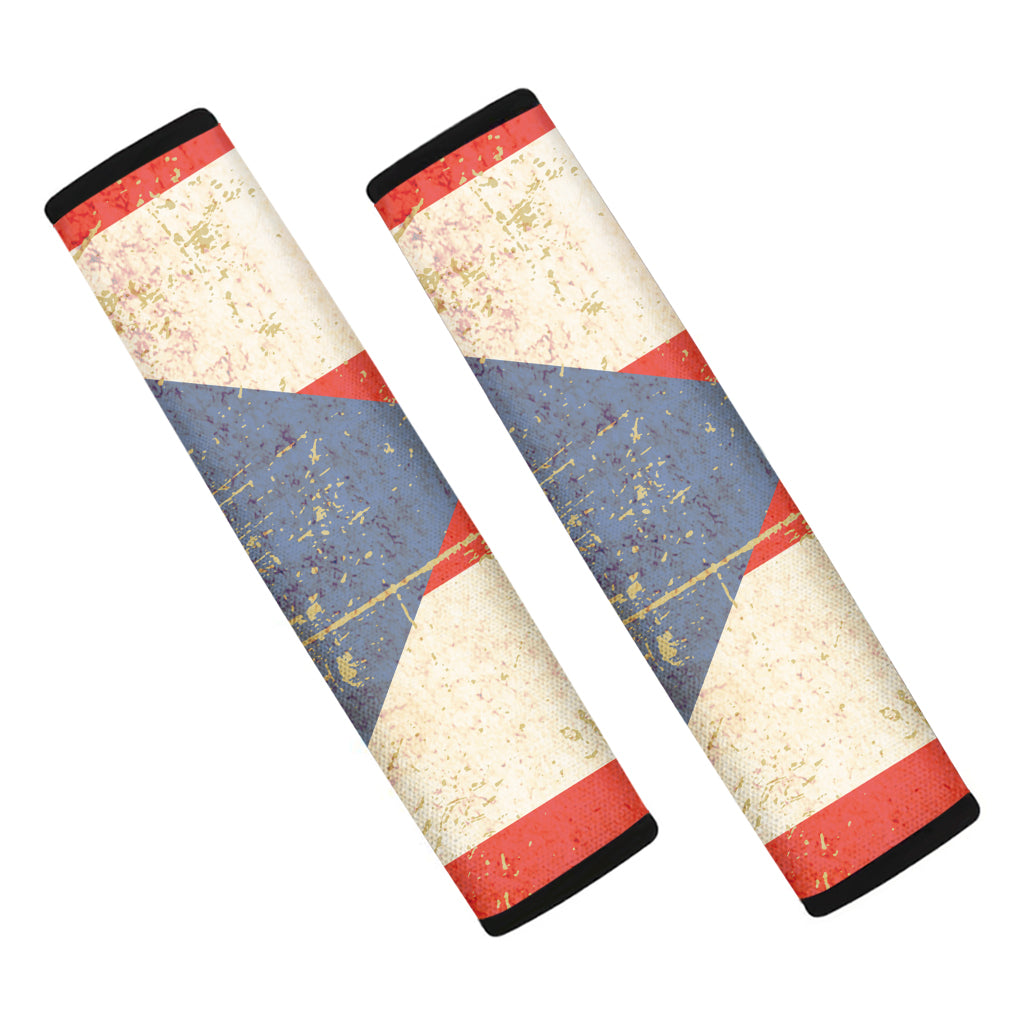 Retro Puerto Rican Flag Print Car Seat Belt Covers