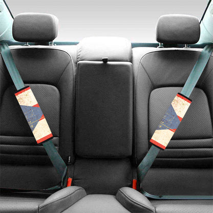 Retro Puerto Rican Flag Print Car Seat Belt Covers