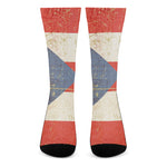 Retro Puerto Rican Flag Print Crew Socks