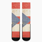 Retro Puerto Rican Flag Print Crew Socks