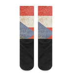 Retro Puerto Rican Flag Print Crew Socks